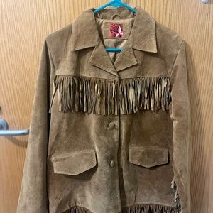 Genuine Marlboro leather red star vintage jacket.